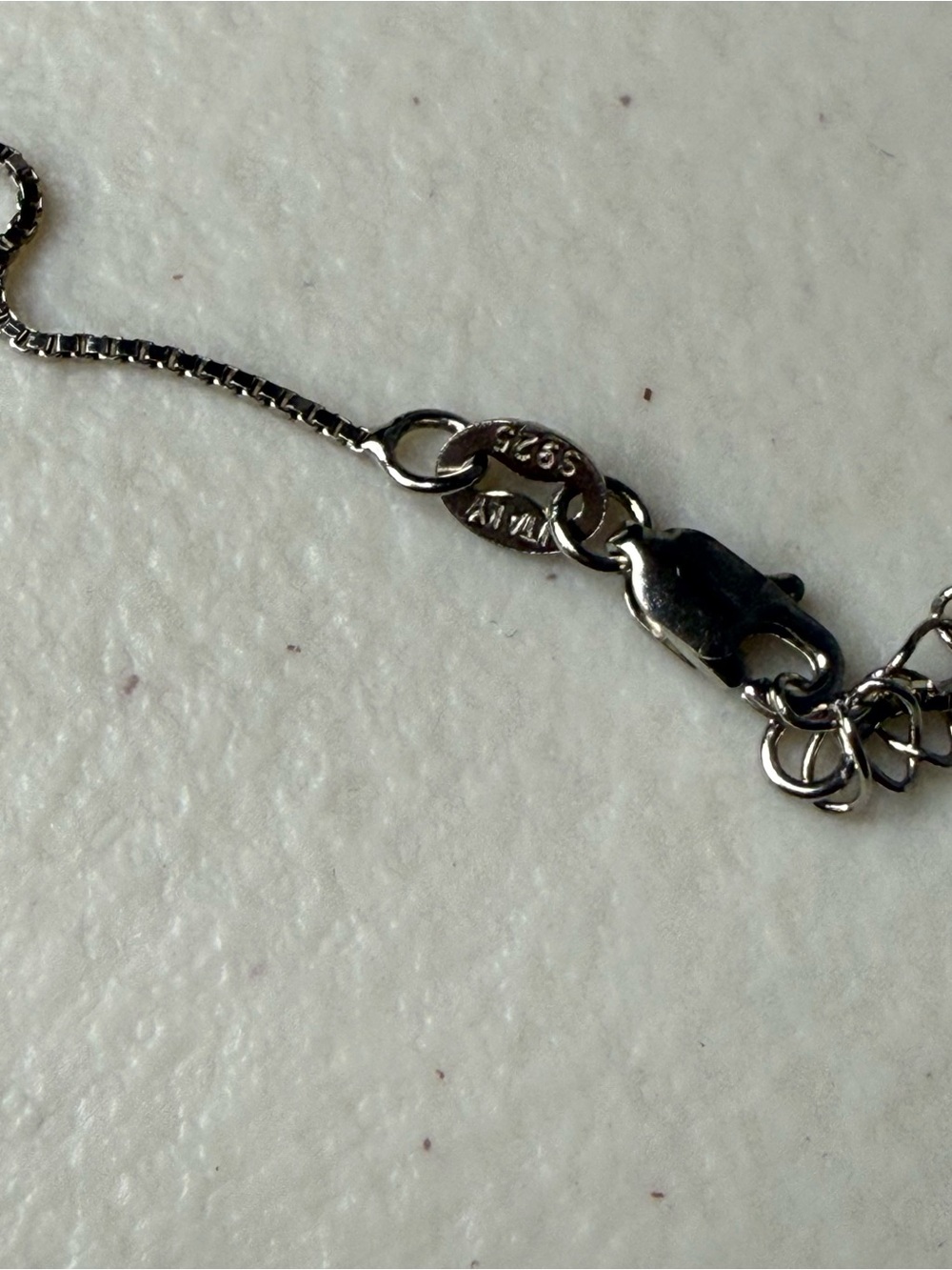 Italy 925 Sterling Silver Blue Iridescent Floral Pendant Necklace S925 - Picture 6 of 12